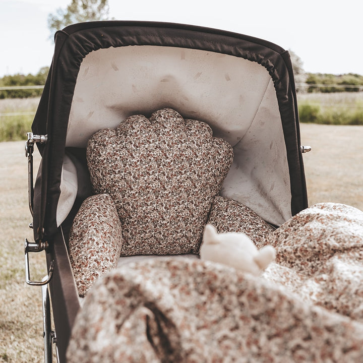 Nori pram pillow shell - Bouquet rouge