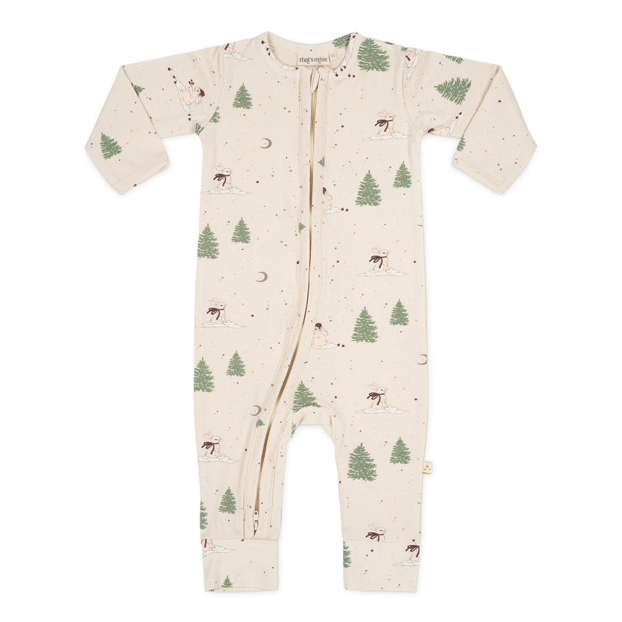 That's Mine Elliotte onesie  - Christmas bunny - 48% Organic cotton, 47% Modal, 5% Elastan