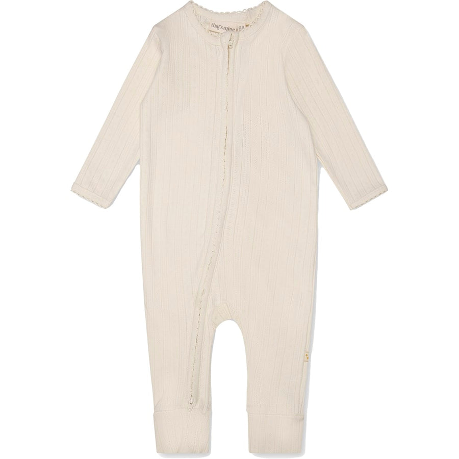 That's Mine Allie onesie - Antique white - 100% Organic cotton Buy Tøj||Skjorter & toppe||Onesies||Alle||Favoritter||personale||Basics til de små||Influencer choice here.