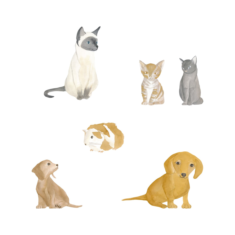 That's Mine Wallsticker Pets - Multi - 100% Textile foil Buy Bolig & udstyr||Børneværelset||Wallstickers||Udsalg||Alle||Influencer choice here.